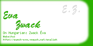 eva zwack business card