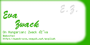 eva zwack business card